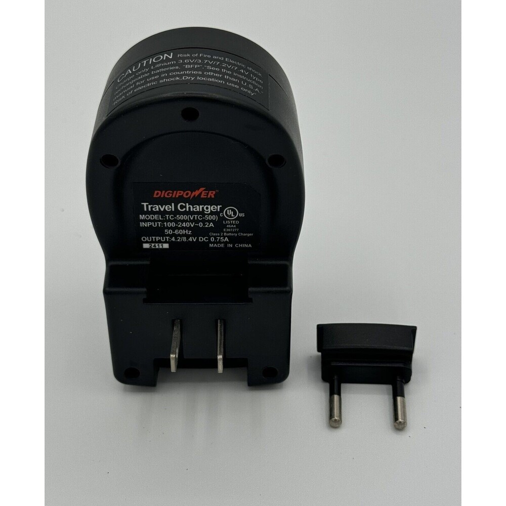 DIGIPOWER UNIVERSAL TRAVEL POWER CHARGER TC-500 FOR DIGITAL CAMERAS
